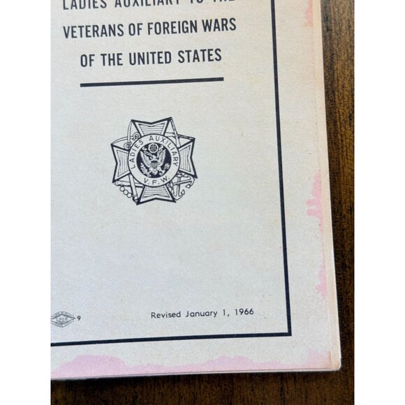 Vtg Ritual Ladies Auxiliary to Veterans of Foreign United States Affairs Booklet - Picture 4 of 8